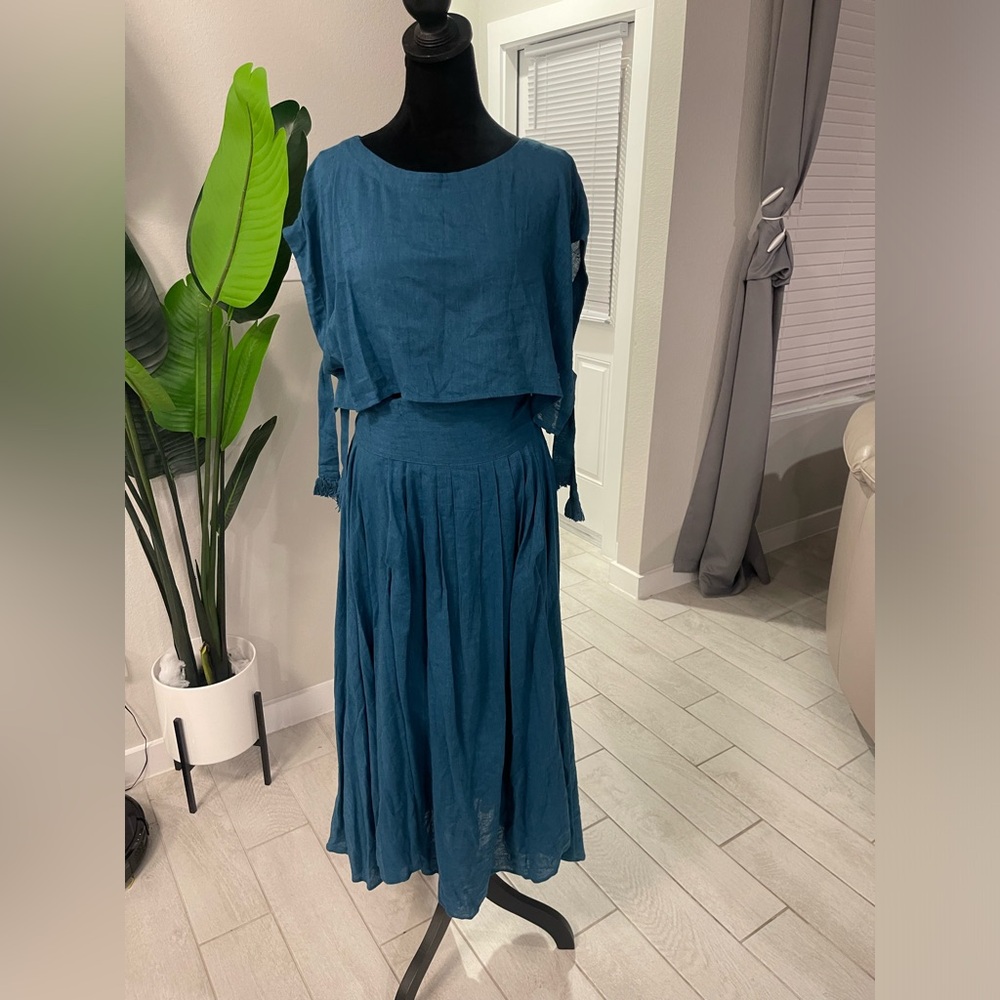 Free People Sundown cotton blend skirt Set Sz M - Picture 2 of 10